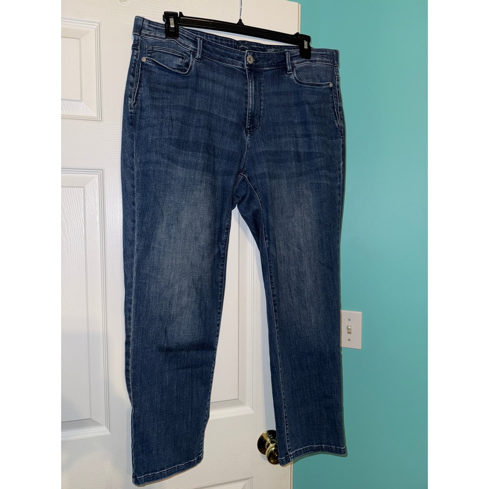 J. Jill Denim Authentic Fit Slim Ankle Jeans Blue Medium Wash Mens Size 18